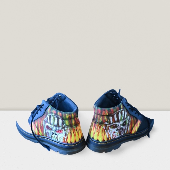 Hand-Painted Doc Martens Boots – Iron Maiden “Eddie” Tribute - Picture 3 of 4